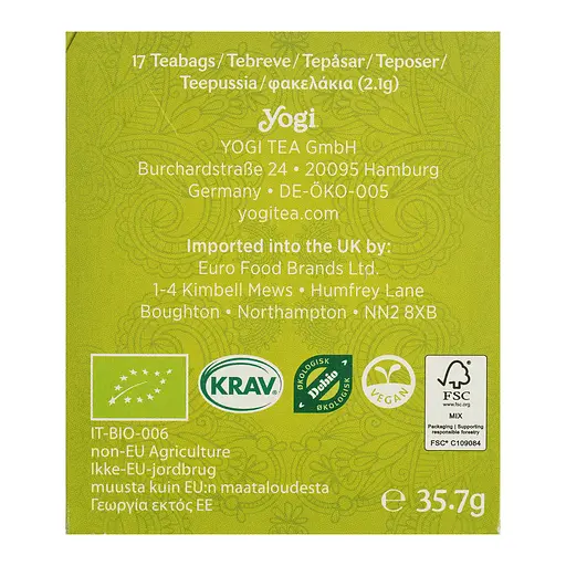Смесь травяная Yogi Tea Morning Energy органическая (17 шт. х 2.1 г) - фото 6