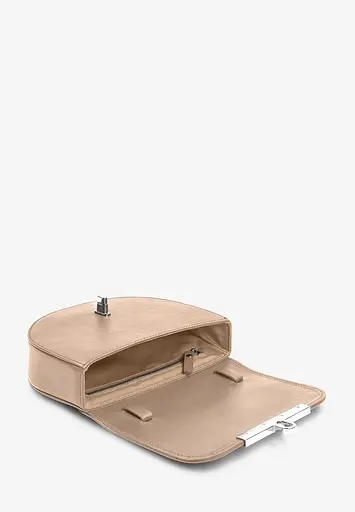 Женская кожаная сумка поясная-кроссбоди Bridget светло-бежевый - фото 7