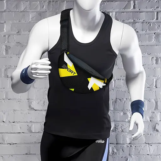 Сумка-бананка мужская/женская Sport 32×16 см с расширителем поясная сумка или сумка через плечо (02900) - фото 2