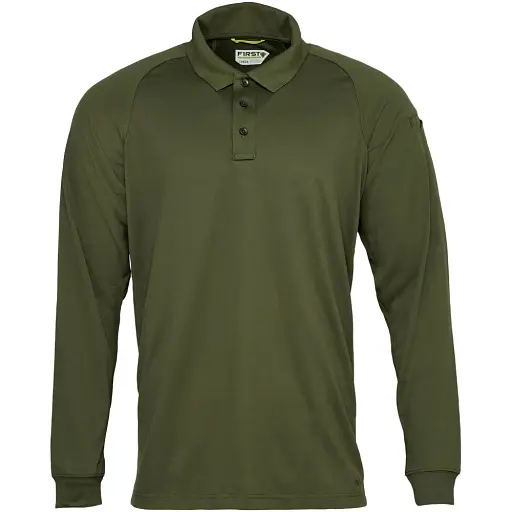 Рубашка поло First Tactical Performance Long Sleeve Polo XL Зеленый - фото 1