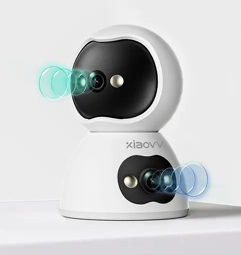 Відеоняня Xiaovv BQ2 PRO 4-мегапіксельна IP-камера з подвійним об'єктивом Wi-Fi огляд 360 ° нічним баченням - фото 2