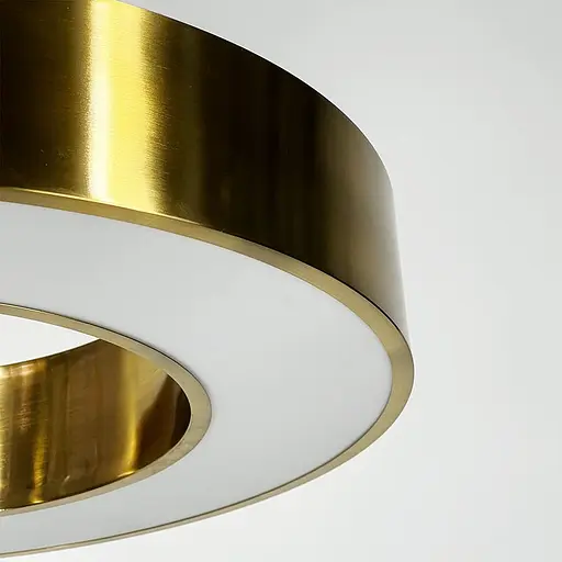 Стельова латунна LED люстра у формі кільця Ø 50х8 см | Line F | Арт. MJ547-500 AB - фото 5