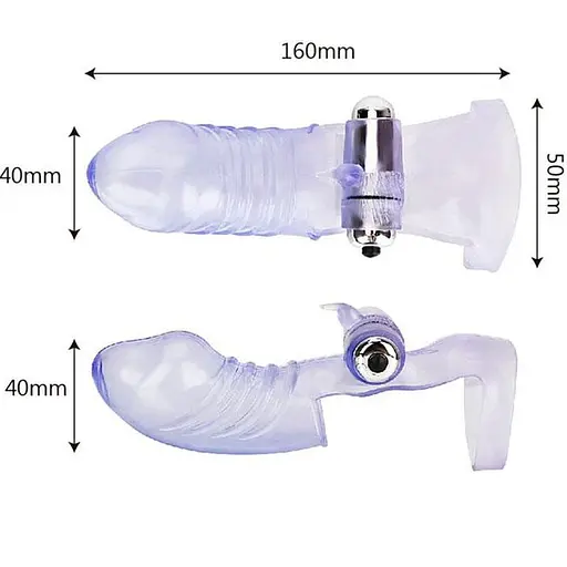 Вибратор на палец SexFinger силиконовый с вибрацией для женщин 16 см серый - фото 3