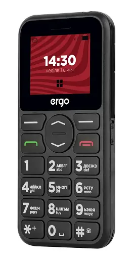 Телефон Ergo R181 DS Black UA UCRF - фото 2