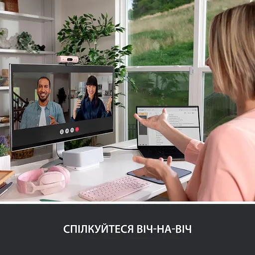 Веб-камера Logitech Brio 500 Full HD Rose (960-001421) - фото 9