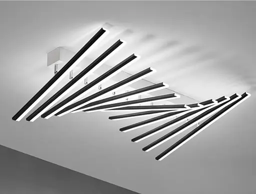 Люстра светодиода Valeso V G4061-12 BK с вращающимся механизмом