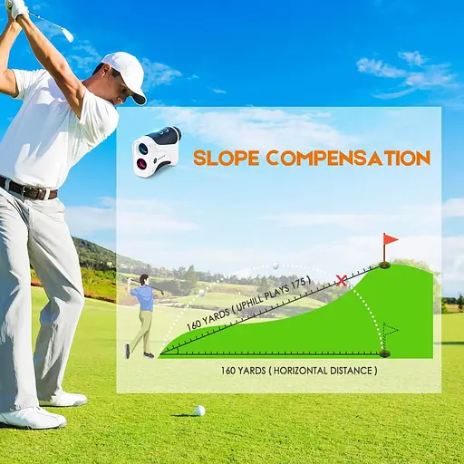 Дальномер PeakPulse Rangefinder Golf 656 Yards с фиксатором флага, 6-кратным увеличением, вибрацией, измерением расстояния - фото 5