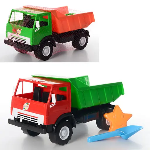 Автомобиль Камаз Х2 самосвал ОРИОН 471 (385x195x200 мм), в сетке (4823036901471) МИКС - фото 1