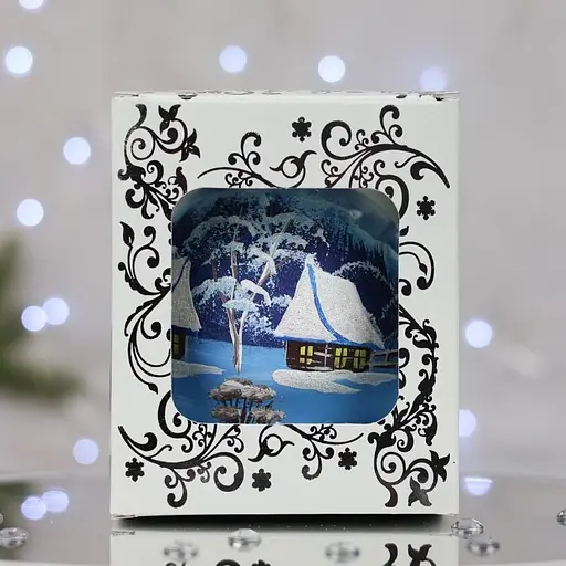 Ялинкова прикраса Санта Шоп Дім на ставку на прозорому склі (7806723189571) - фото 5