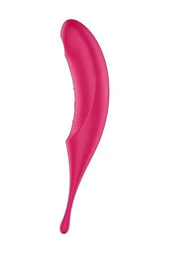Вакуумний стимулятор клітора з вібрацією Satisfyer Twirling Pro червоний - фото 5