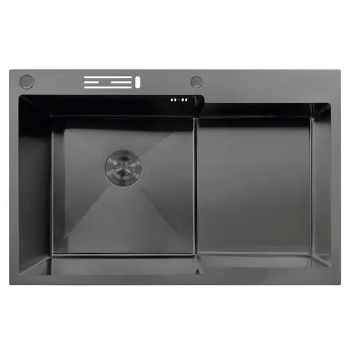 Кухонна мийка Mixxus MH7849L-HK Nano-Black MX1936, Графит - фото 1