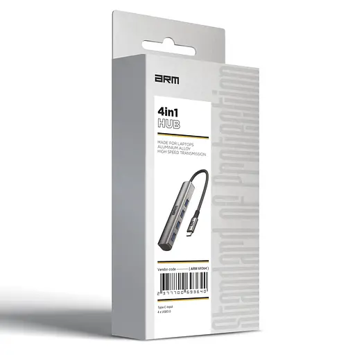 Хаб USB-C ArmorStandart Type-C to 4USB Grey (ARM69364) - фото 4