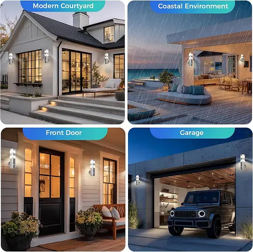 Світлодіодний вуличний настінний світильник NBHANYUAN Lighting з 4-режимним датчиком PIR - фото 3