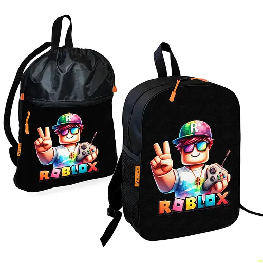Шкільний рюкзак дитячий Роблокс / Roblox + Сумка для взуття спортивної форми рюкзак-мішок хлопчикові (01828)