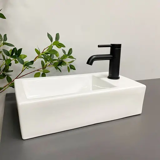 Умивальник VBI Lecce L white накладний підвісний VBI-015604, Білий - фото 4