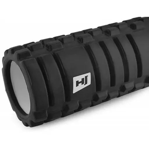 Роллер массажер (валик, ролик) Hop-Sport EVA 33 x 10см HS-A033YG черный - фото 2