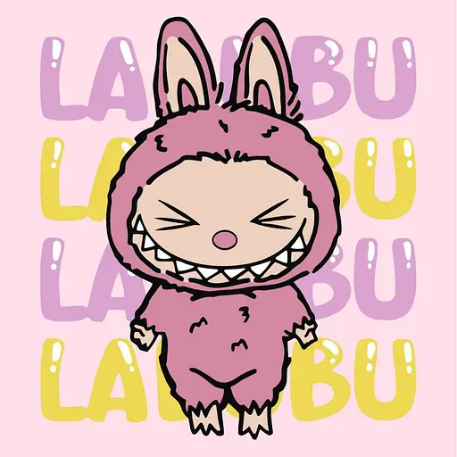 Картина за номерами "Вона лабубу" ©art_selena_ua KHO1286, 25х25 см