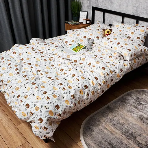 Комплект постельного белья Moon&Star Бязь Gold Люкс Jungle Joy Евро 200х220 наволочки 2х40х60 - фото 7