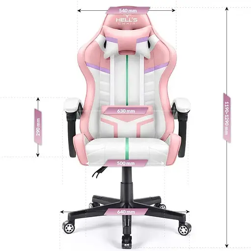 Компьютерное кресло Hell's Chair HC-1004 Rainbow Pink - фото 7