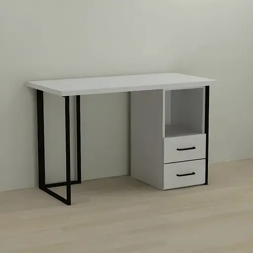 Комп'ютерний стіл Ferrum-decor Отто 75x140x60 чорний ДСП Білий 32мм (FRD-103586)