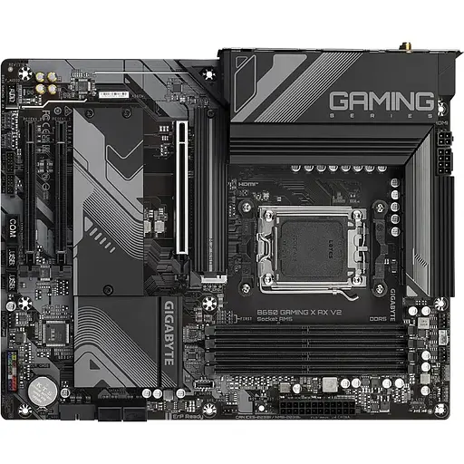 Материнская плата Gigabyte B650 Gaming X AX V2 sAM5 B650 4xDDR5 M.2 HDMI DP ATX - фото 3