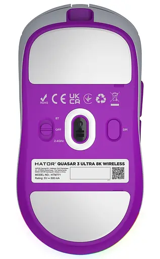 Миша HATOR Quasar 3 ULTRA 8K Wireless White (HTM771) - фото 3