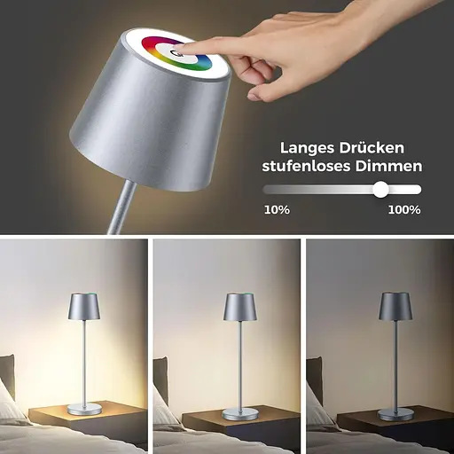 Світлодіодна настільна лампа Brightower на батарейках сенсорна із зарядною станцією - фото 4