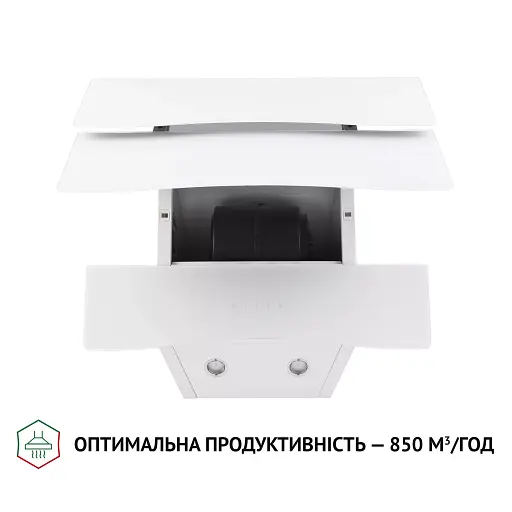 Вытяжка декоративная наклонная Perfelli DNS 6482 D 850 WH LED - фото 6