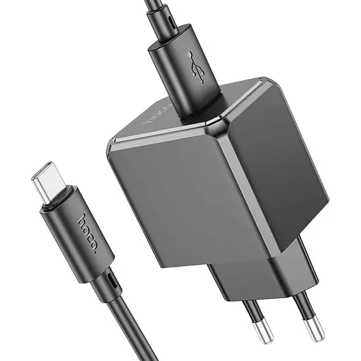 Комплект зарядного устройства Hoco CS11A 1USB 10.5W 5V/2.1A USB/Type C 1m Black