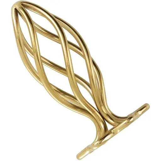 Анальна пробка Lockink Sevanda Hollow Spiral Golden Metal L - фото 2