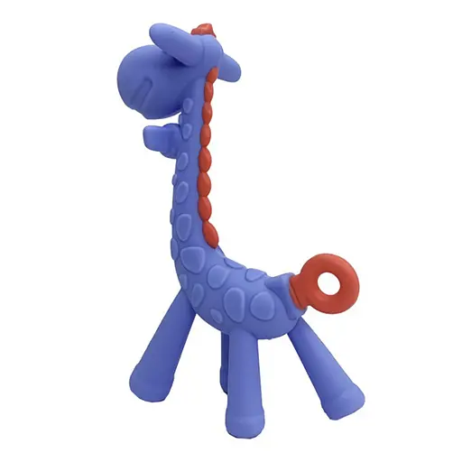 Силиконовый прорезыватель "Жираф" Mega Zayka MGZ-0416(Violet) в футляре - фото 2