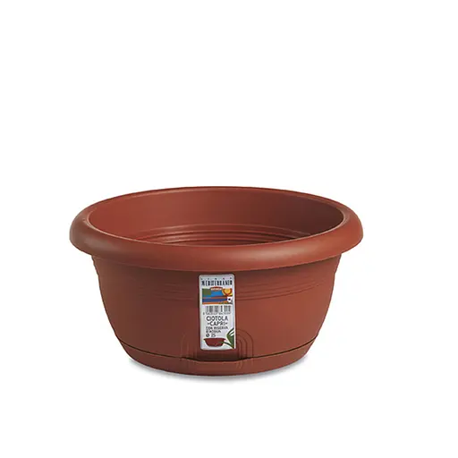 Вазон пластиковый CAPRI, круглый, с автополивом, 20 см, 1,5 л (84200)