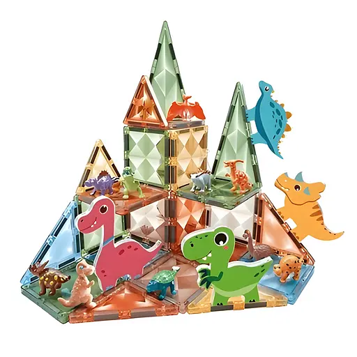 Конструктор магнітний Динозаври DIY Magnetic Building Blocks на 36 деталей (СН1214) - фото 2