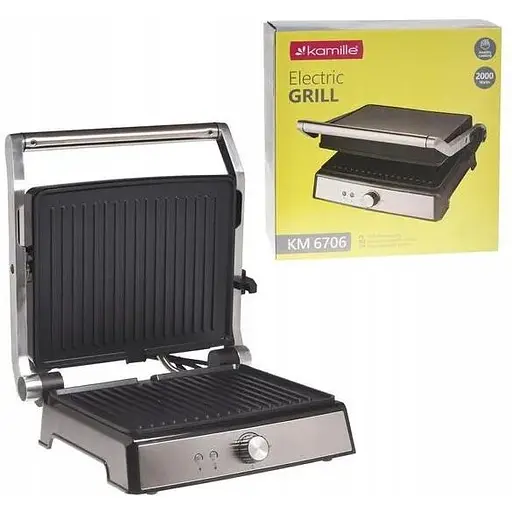 Електрогриль притискний Kamille KM-6706 - фото 3
