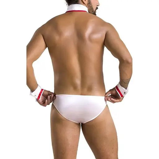 Еротичний чоловічий костюм Passion 037 Set Gregory white L/XL - фото 2