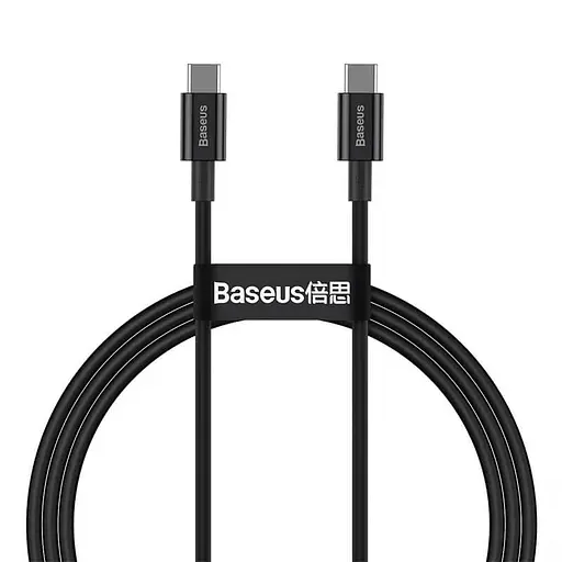 Кабель Baseus Type-C to Type-C Superior Series Fast 1 м 100W (CATYS-B01) чорний - фото 1