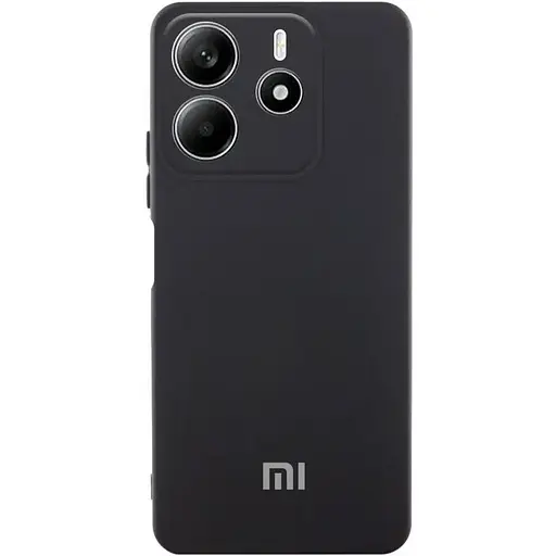 Чехол Lakshmi Silicone Cover Full Camera (AA) with logo для Xiaomi Redmi Note 14 4G (Int. version) Черный / Black
