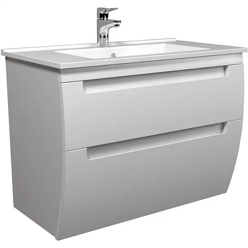 Тумба підвісна Мойдодир Trend 80-A у ванну з Creavit умивальником Su-80 Білий - фото 1