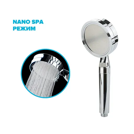 Водосберегающая душевая лейка Drop SPA1F-NANO100 с Nano SPA потоком - Экономия 66% - фото 2
