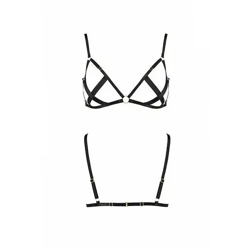 Відкритий бюстгальтер-стрепи NICKY BRA black - Passion Exclusive L/XL - фото 5