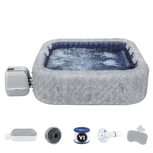 Басейн-джакузі надувний Bestway BW 6001Q сімейний з LED-підсвіткою та Wi-Fi 230-230-71см - фото 2