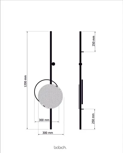 Настінне бра Babich Studio Mid B 1200 other any color - фото 6