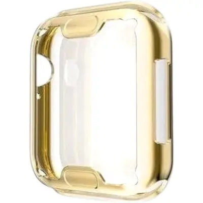 Чехол-накладка DK для Apple Watch 44mm (Series 4 / 5 / 6 / SE1 / SE2) Silicone Face Case (gold)