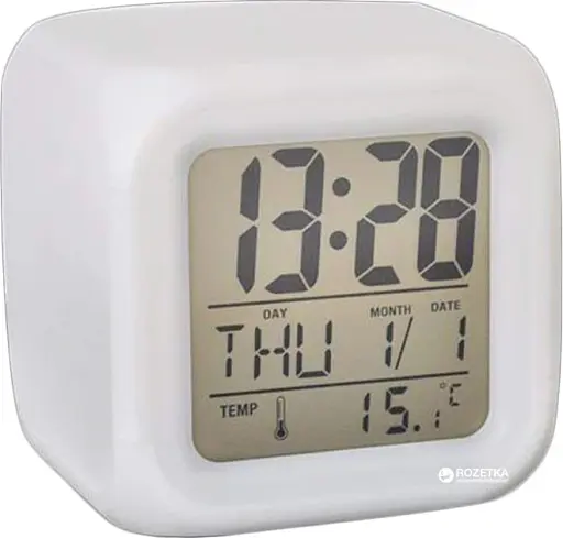 Годинник будильник хамелеон із термометром MoodiCare - фото 7