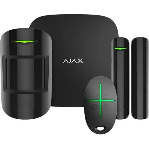 Комплект бездротової сигналізації Ajax StarterKit 2 black (Hub 2/MotionProtect/DoorProtect/SpaceControl) - фото 1