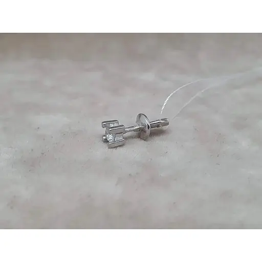 Срібна моносережка пуссета Астор з фианитом. 8131336/1Р - фото 3