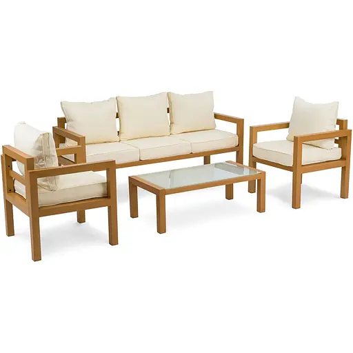 Комплект садовой мебели Di Volio Brescia 3 Натуральный/кремовый - фото 2