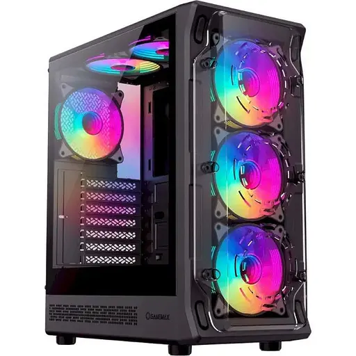 Корпус GameMax Starlight 2 AB, черный, без БП, Mid Tower, для ATX/MicroATX/Mini-ITX, 1xType-C/1xUSB 3.0/1xUSB 2.0, макс. - фото 1