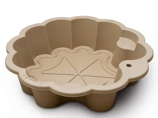 Песочница-бассейн Цветок Фламинго, светло-коричневая, d80 см