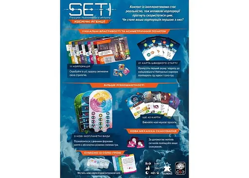 Настільна гра Feelindigo SETI: Космічні агентства (SETI: Space Agencies) (укр.) (FI25082) - фото 3